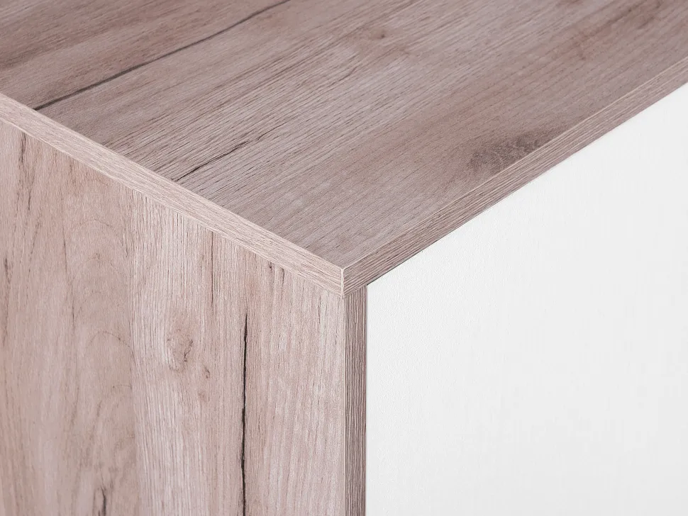 Tv-Mobel Weis / Heller Holzfarbton 180 X 41 X 41 Cm Lincoln