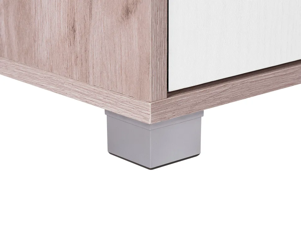 Tv-Mobel Weis / Heller Holzfarbton 180 X 41 X 41 Cm Lincoln