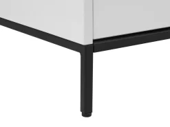 Tv-Mobel Weis / Hochglanz Mit Led-Beleuchtung 2 Schubladen 150 X 42 X 52 Cm Sydney