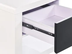 Tv-Mobel Weis / Schwarz Mit 2 Schubladen 140 X 39 X 43 Cm Spokan