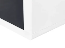 Tv-Mobel Weis / Schwarz Mit 2 Schubladen 140 X 39 X 43 Cm Spokan