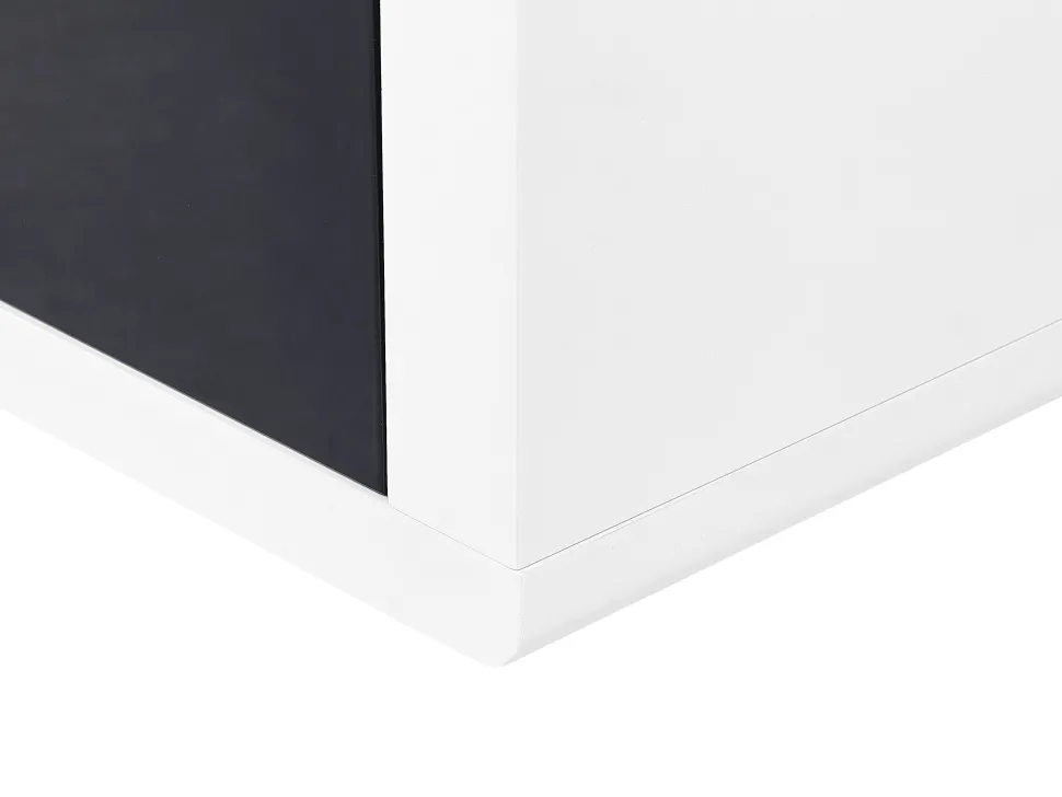 Tv-Mobel Weis / Schwarz Mit 2 Schubladen 140 X 39 X 43 Cm Spokan