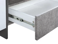 Tv-Mobel Weis Betonoptik Mit Led-Beleuchtung 162 X 39 X 43 Cm Russel