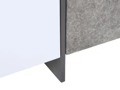 Tv-Mobel Weis Betonoptik Mit Led-Beleuchtung 162 X 39 X 43 Cm Russel
