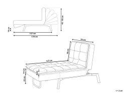 Velvet Chaise Lounge Beige Loiret