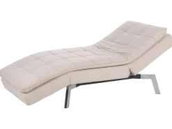 Velvet Chaise Lounge Beige Loiret