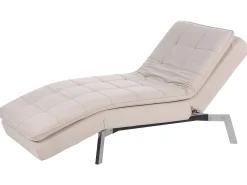 Velvet Chaise Lounge Beige Loiret