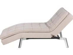 Velvet Chaise Lounge Beige Loiret