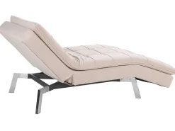 Velvet Chaise Lounge Beige Loiret