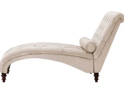 Velvet Chaise Lounge Beige Muret