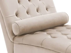 Velvet Chaise Lounge Beige Muret