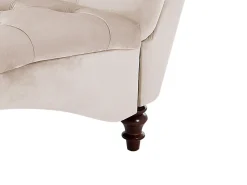 Velvet Chaise Lounge Beige Muret