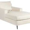 Velvet Chaise Lounge Beige Gueret