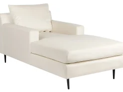 Velvet Chaise Lounge Beige Gueret