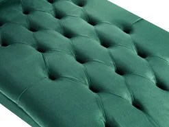 Velvet Chaise Lounge Dark Green Muret
