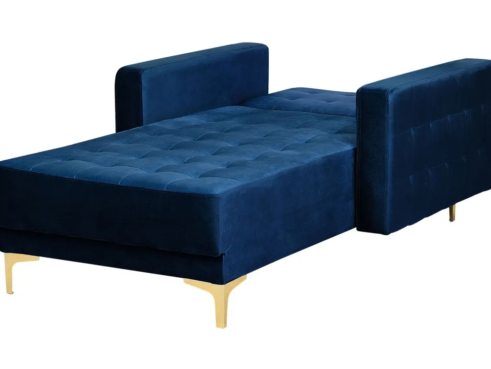 Velvet Chaise Lounge Navy Blue Aberdeen