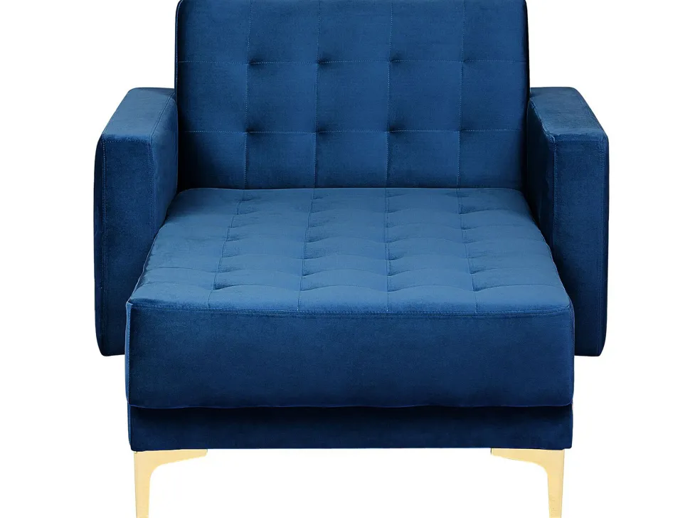 Velvet Chaise Lounge Navy Blue Aberdeen