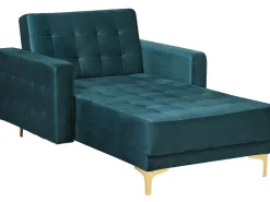 Velvet Chaise Lounge Teal Aberdeen