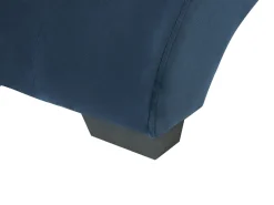 Velvet Chaise Lounge With Bluetooth Speaker Usb Port Blue Simorre