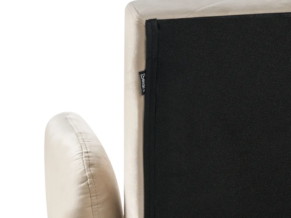 Velvet Fabric Sofa Bed Beige Senja