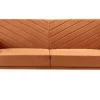 Velvet Fabric Sofa Bed Orange Senja