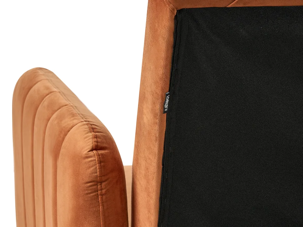 Velvet Fabric Sofa Bed Orange Senja