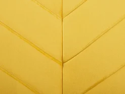 Velvet Fabric Sofa Bed Yellow Senja