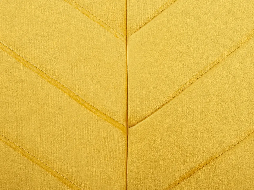 Velvet Fabric Sofa Bed Yellow Senja