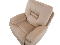Velvet Led Electric Recliner Living Room Set With Usb Port Beige Bergen