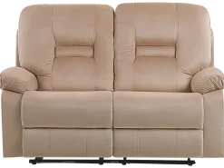 Velvet Led Electric Recliner Living Room Set With Usb Port Beige Bergen