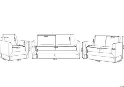 Velvet Living Room Set Green Fenes