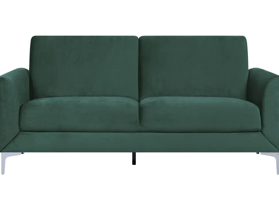 Velvet Living Room Set Green Fenes