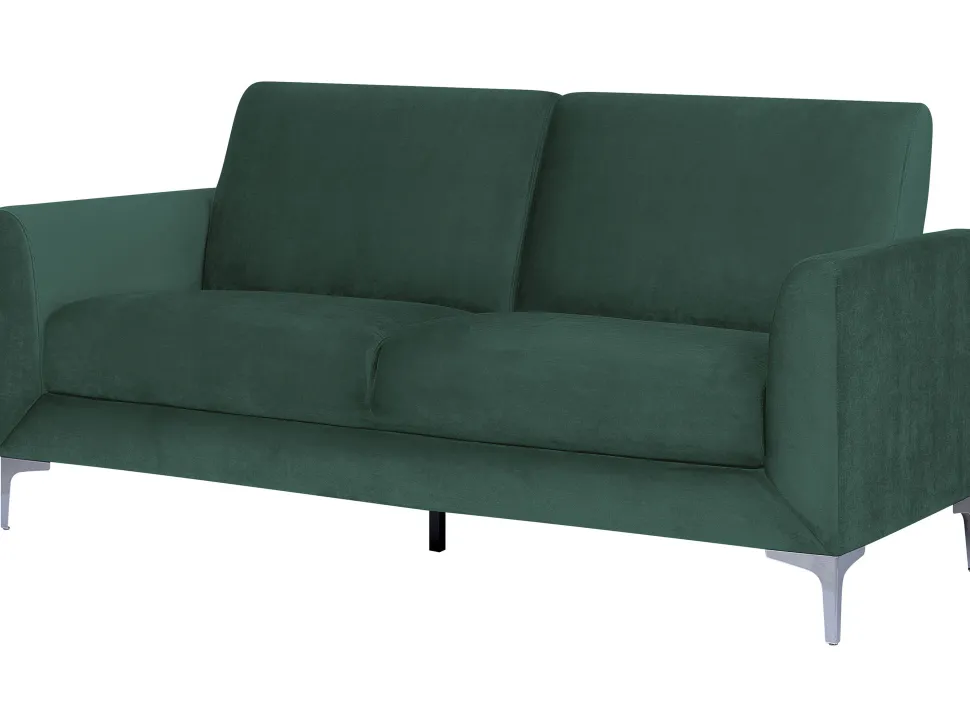 Velvet Living Room Set Green Fenes