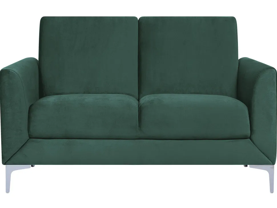 Velvet Living Room Set Green Fenes
