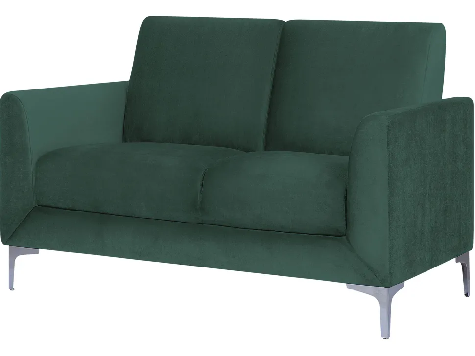 Velvet Living Room Set Green Fenes