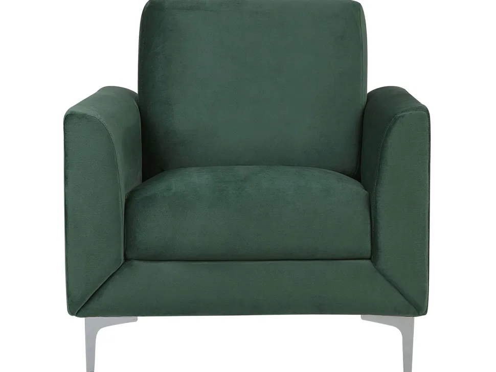 Velvet Living Room Set Green Fenes