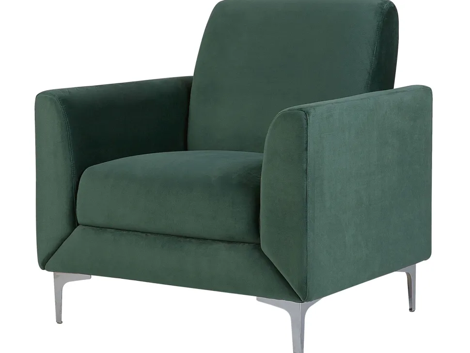 Velvet Living Room Set Green Fenes