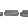 Velvet Living Room Set Grey Bodo