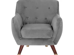 Velvet Living Room Set Grey Bodo