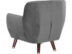 Velvet Living Room Set Grey Bodo
