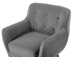 Velvet Living Room Set Grey Bodo