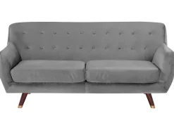Velvet Living Room Set Grey Bodo