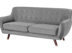 Velvet Living Room Set Grey Bodo