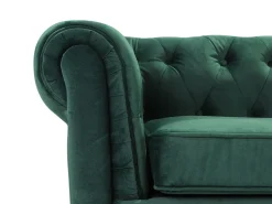 Velvet Living Room Set Green Chesterfield