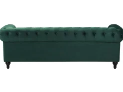 Velvet Living Room Set Green Chesterfield