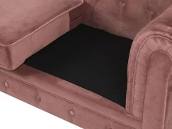 Velvet Living Room Set Pink Chesterfield