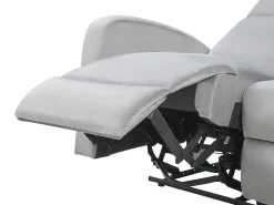 Velvet Manual Recliner Living Room Set Light Grey Verdal