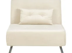 Velvet Single Sofa Bed Cream Farris