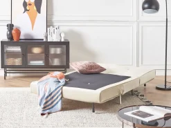 Velvet Single Sofa Bed Cream Farris