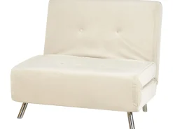 Velvet Single Sofa Bed Cream Farris